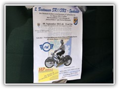 Werbung fr das SR2-Spektakel mit spektakulrer Freestyle-Motocross-Show am 8.9. hinter dem Kiessee.