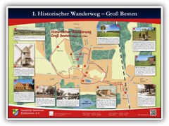 Am Weinberg wird bald diese Wandertafel des 1. historischen Wanderweges stehen. Am 6.10. wird der Wanderweg erffnet.
