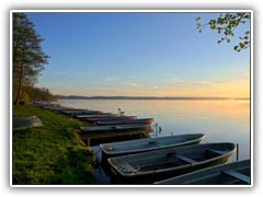 4.5.: Ein Teil der Flotte des Angelvereins am Ptzer Vordersee.