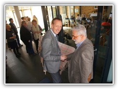 14.3.: Die Gste treffen ein, hier Herr Zwick vom Vorstand der Berliner Stadtmission. Weitere Fotos im Seniorenzentrum-Ordner vom 14.3. 
