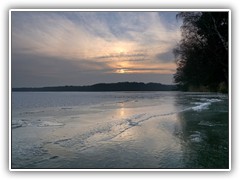 4.1.: Der im Gegensatz zum Ptzer Vordersee sehr flache Hintersee ist fast zugefroren.