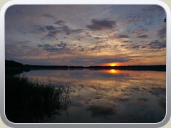 Sonnenuntergang am P�tzer Vordersee zwei Tage sp�ter.