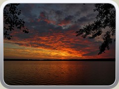 17.7.: Sonnenuntergang am Ptzer Vordersee.