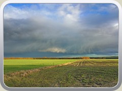 18.3.: Ein Regenschauer zieht ab.
