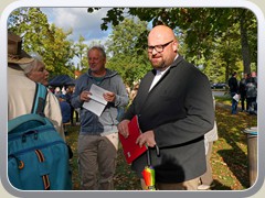 Brgermeister Roland Holm vor der Erffnung des Festaktes
