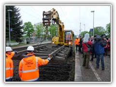 3.5.: Ausbau der Bahnstrecke Berlin-Cottbus. Weitere Fotos s. im Ordner vom 3.5.