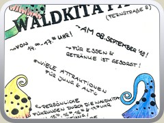 Einladung zum Erffnungsfest der Ptzer Waldkita.