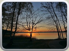 Sonnenuntergang am Ptzer Badestrand.