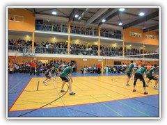 18.2.: Das Spiel war ein Zuschauermagnet und bot hochklassigen Volleyball. Weitere Fotos im  Volleyball-Ordner vom 18.2. 