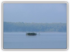 13.10.: Der Morgennebel lste sich ber dem Ptzer See schnell auf